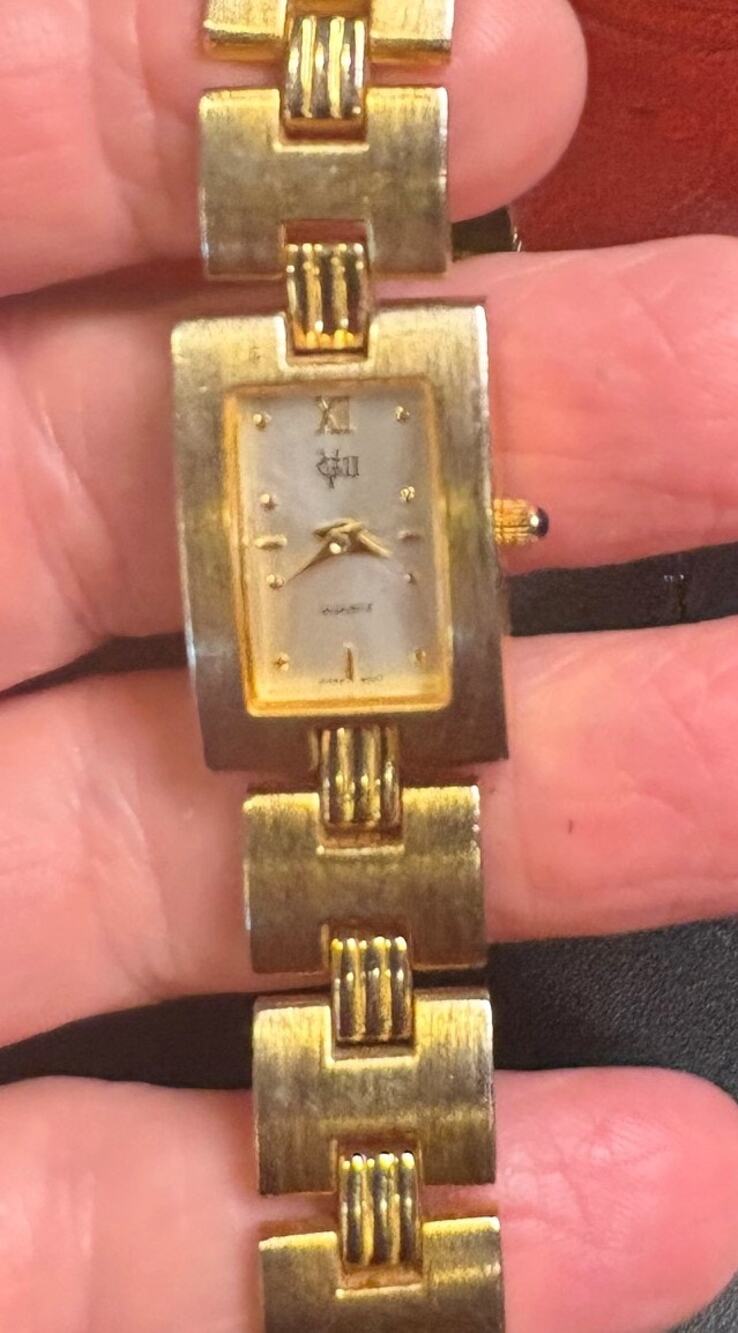 Sleek Gloria Vanderbilt II Ladies Two Tone Quartz Watch